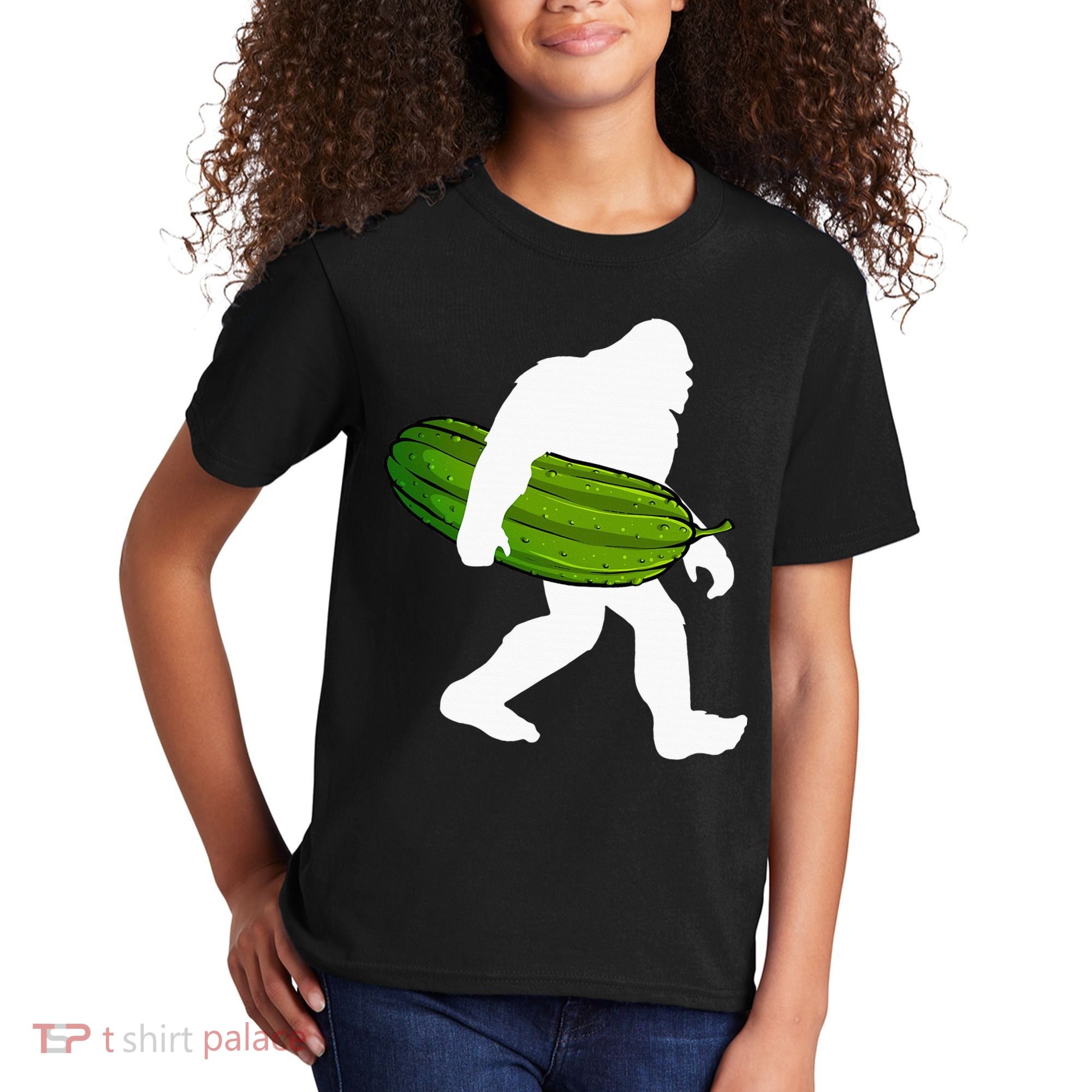 Pickle Art For Women Bigfoot Cucumber Kids T-Shirt