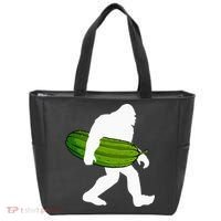 Pickle Art For Women Bigfoot Cucumber Tote Bag thumb 0