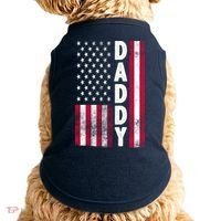 Patriotic American Flag Dad Father's Day Doggie Tank thumb 0