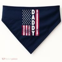 Patriotic American Flag Dad Father's Day USA-Made Doggie Bandana thumb 0