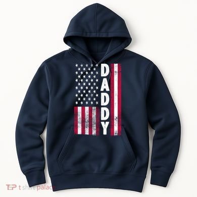 Patriotic American Flag Dad Father's Day Hoodie