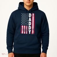 Patriotic American Flag Dad Father's Day Hoodie thumb 2