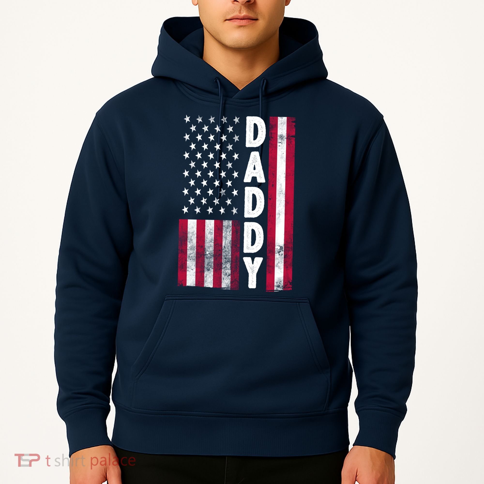Patriotic American Flag Dad Father's Day Hoodie