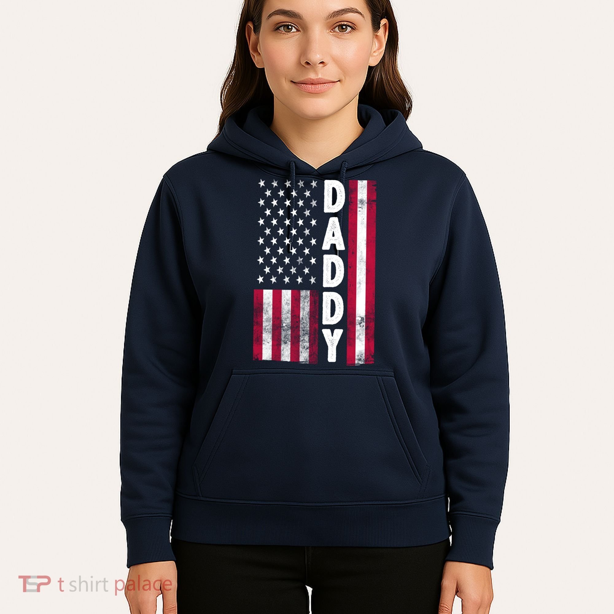 Patriotic American Flag Dad Father's Day Hoodie