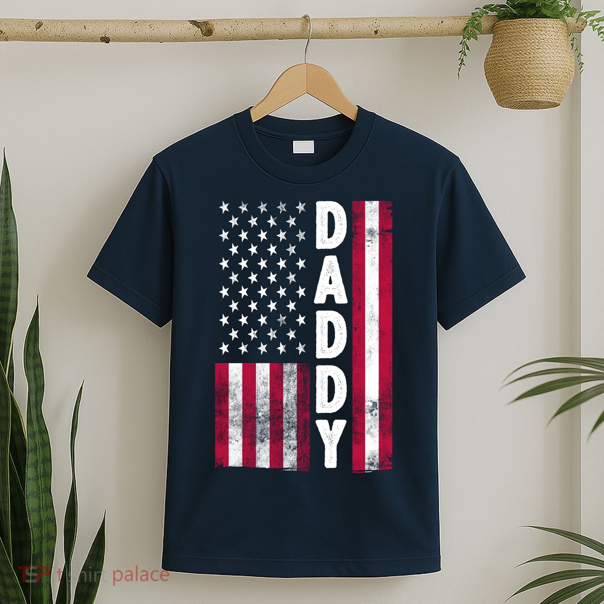 Patriotic American Flag Dad Father's Day T-Shirt
