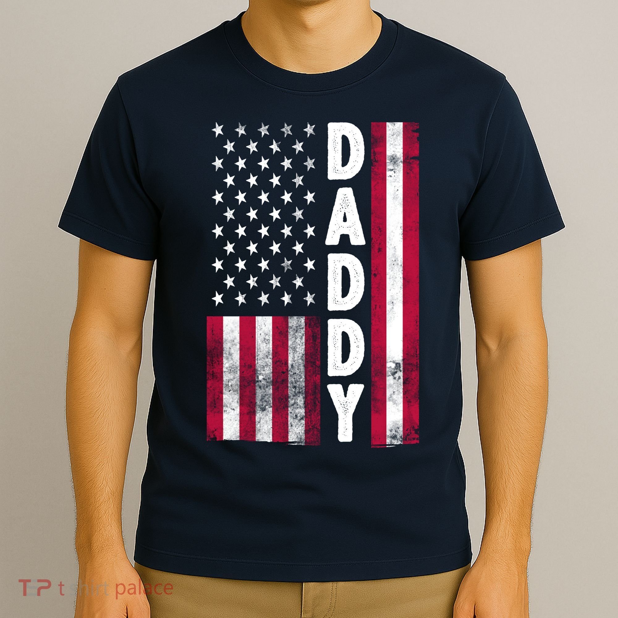 Patriotic American Flag Dad Father's Day T-Shirt