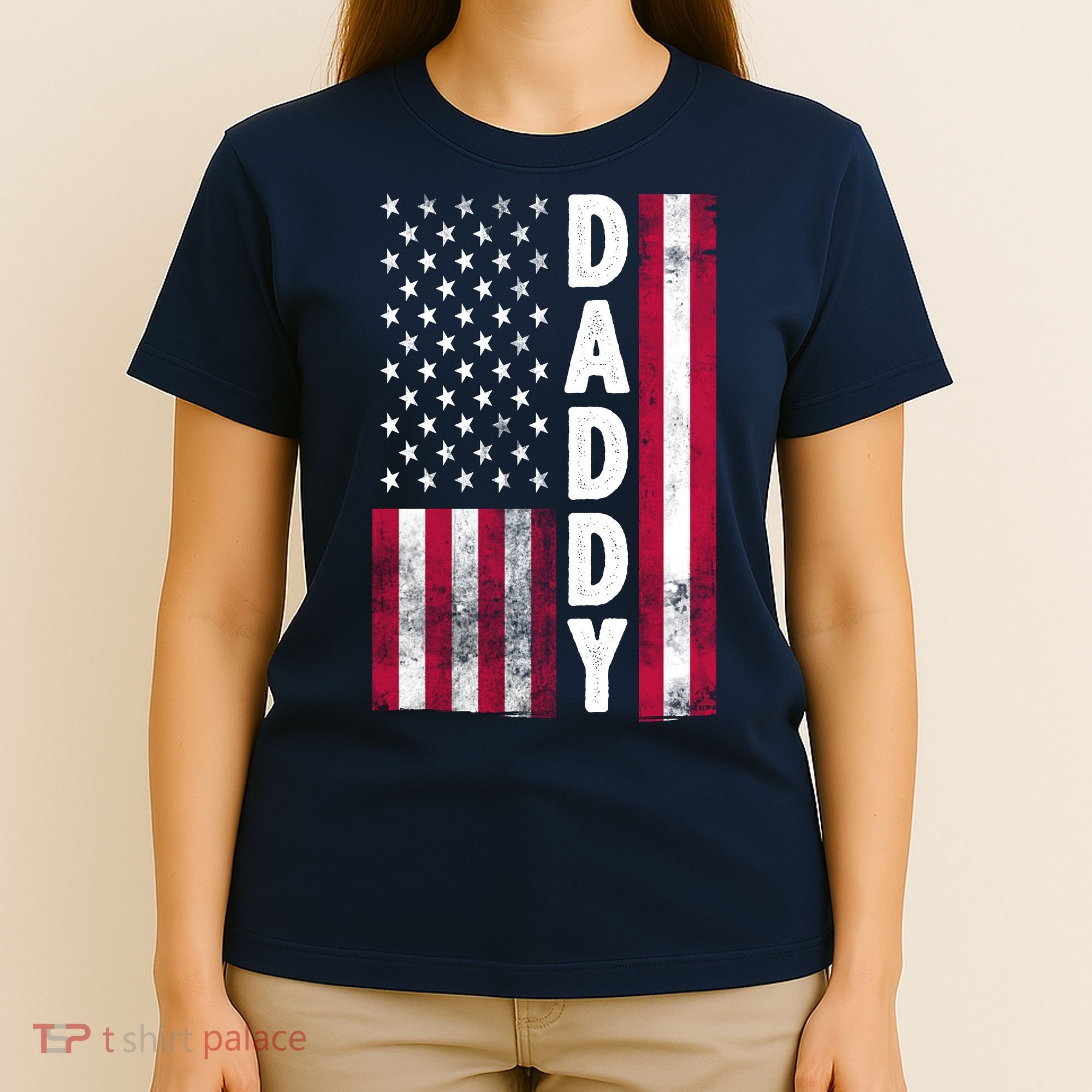 Patriotic American Flag Dad Father's Day T-Shirt