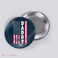 Patriotic American Flag Dad Father's Day Button thumb 0