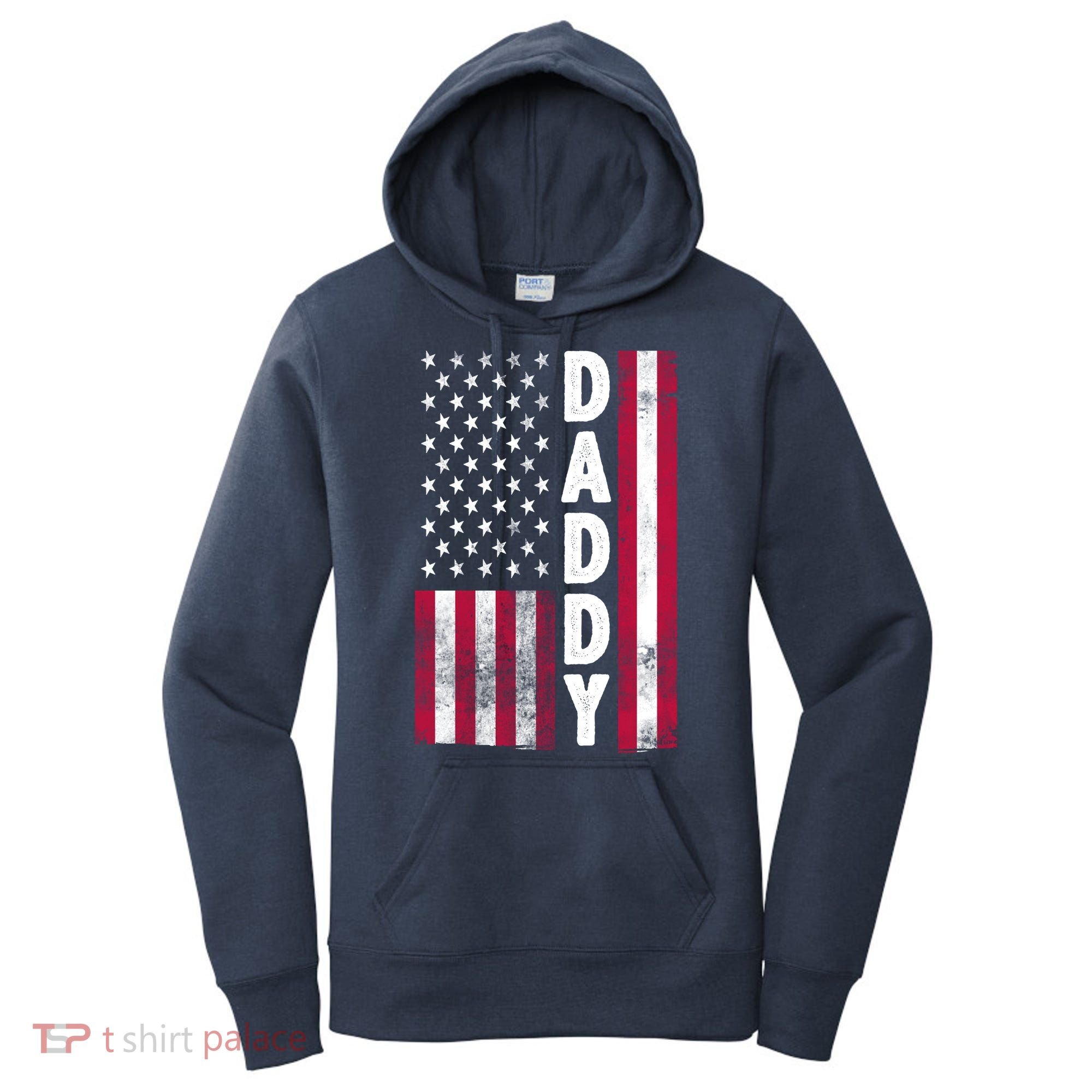 Patriotic American Flag Dad Father's Day Women's Hoodie