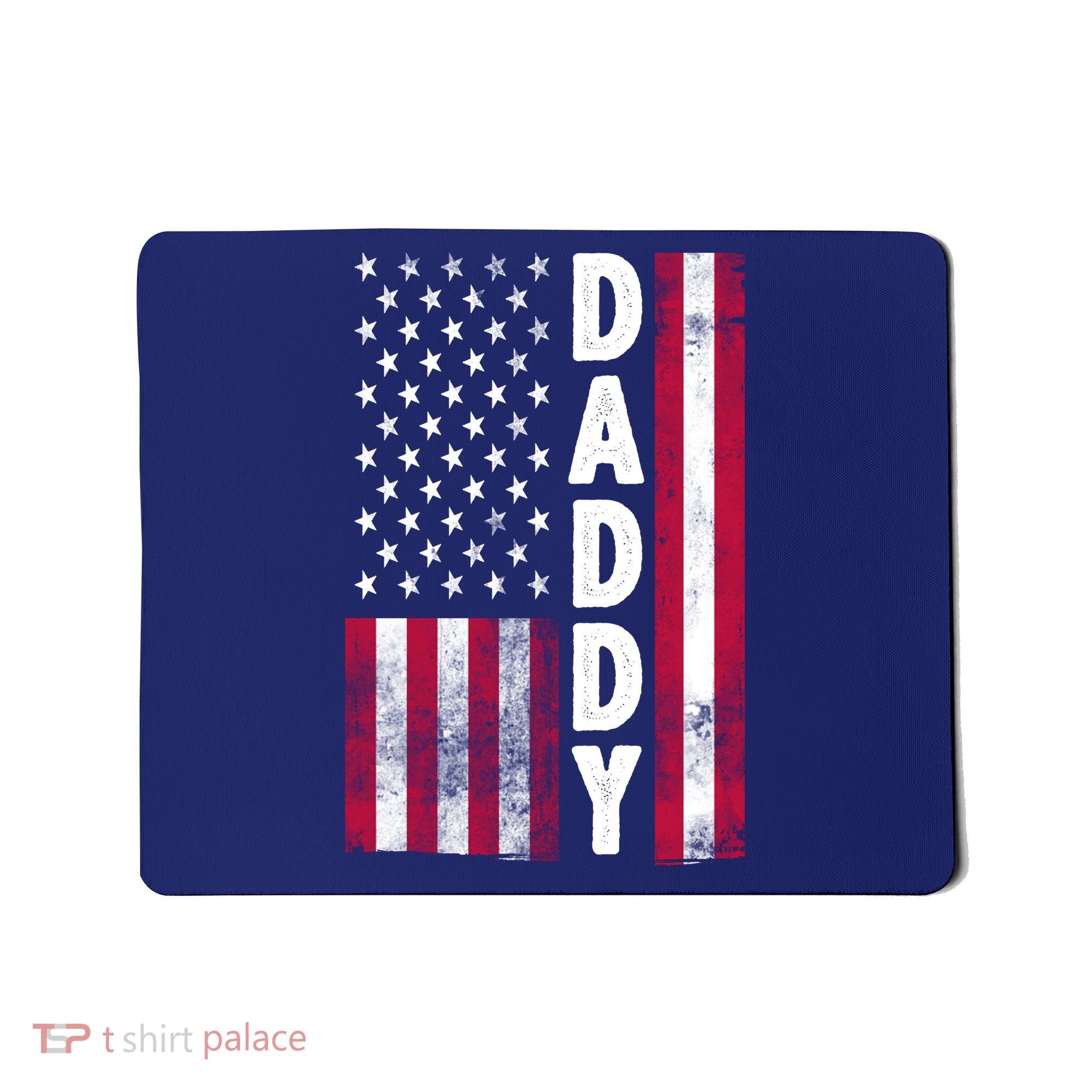 Patriotic American Flag Dad Father's Day Mousepad