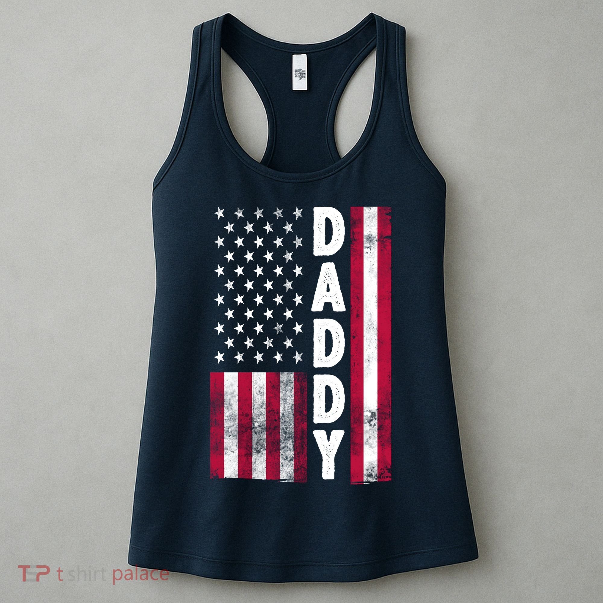 Patriotic American Flag Dad Father's Day Women's Tank Top