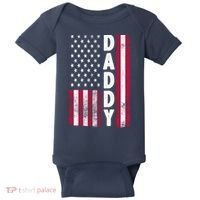 Patriotic American Flag Dad Father's Day Baby Bodysuit thumb 0