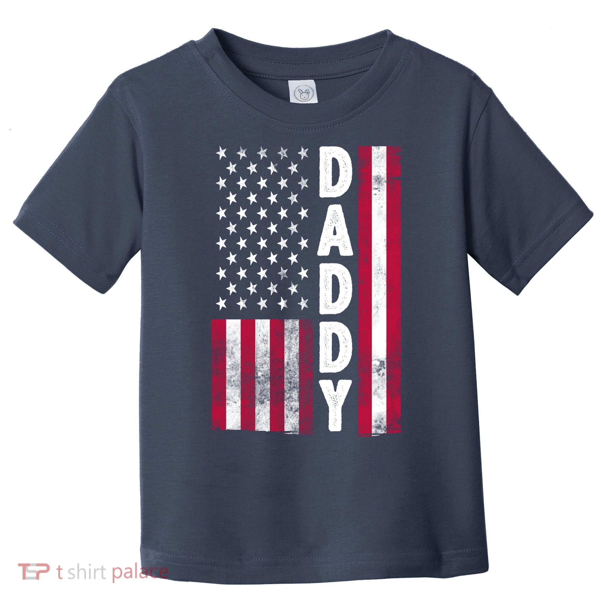 Patriotic American Flag Dad Father's Day Toddler T-Shirt