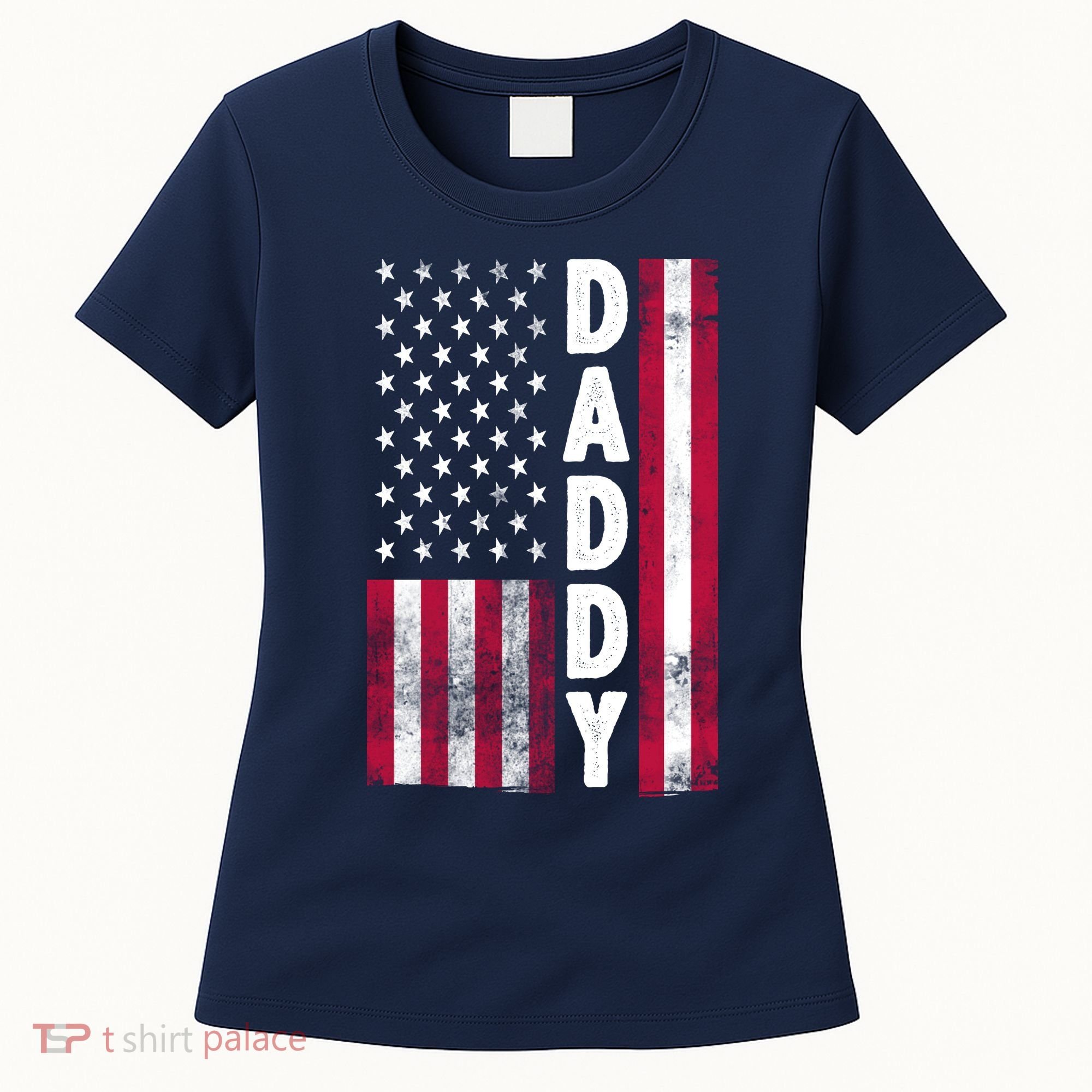 Patriotic American Flag Dad Father's Day Women's T-Shirt