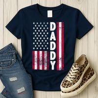 Patriotic American Flag Dad Father's Day Women's T-Shirt thumb 3