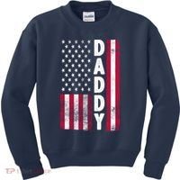 Patriotic American Flag Dad Father's Day Kids Sweatshirt thumb 0