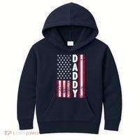 Patriotic American Flag Dad Father's Day Kids Hoodie thumb 0