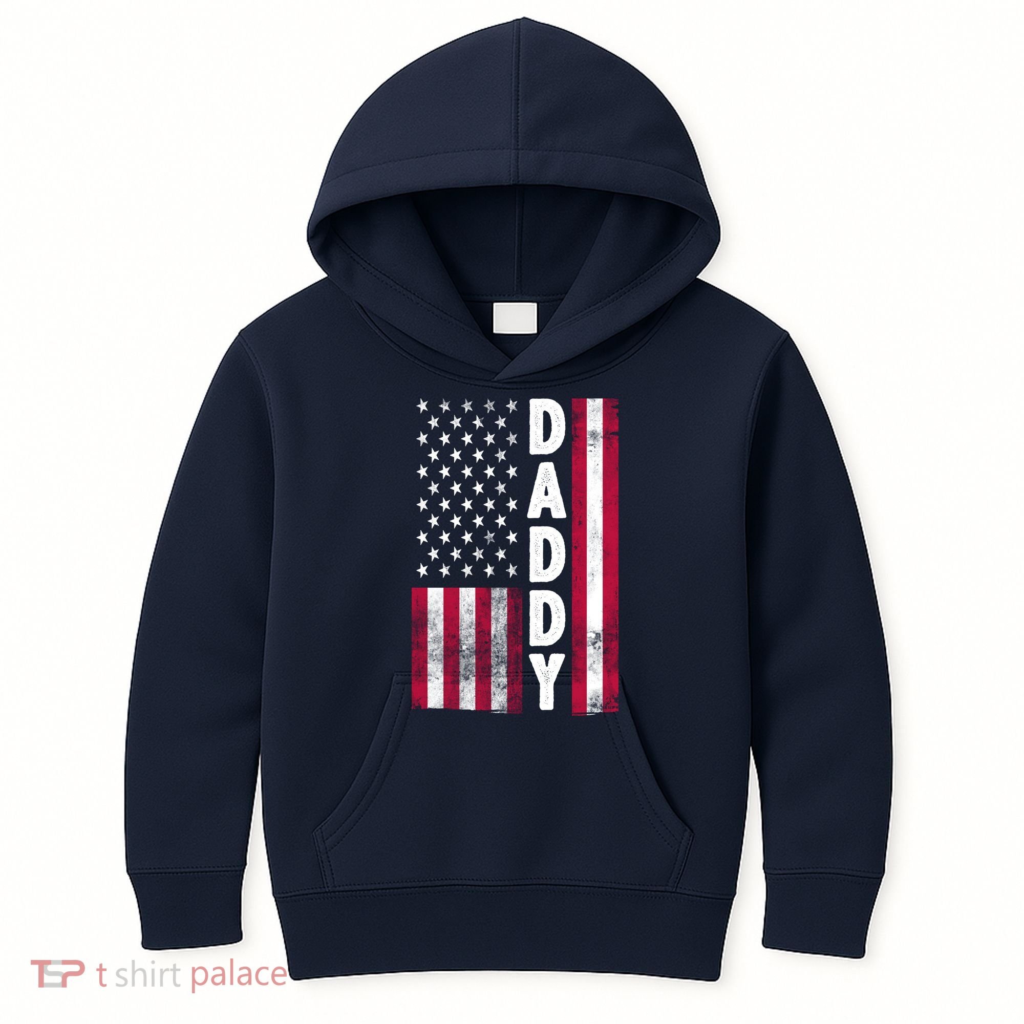 Patriotic American Flag Dad Father's Day Kids Hoodie