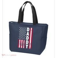 Patriotic American Flag Dad Father's Day Tote Bag thumb 3
