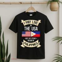 Philippines American Flag USA Filipino Roots Gifts T-Shirt thumb 2