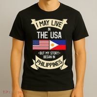 Philippines American Flag USA Filipino Roots Gifts T-Shirt thumb 3