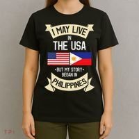 Philippines American Flag USA Filipino Roots Gifts T-Shirt thumb 4