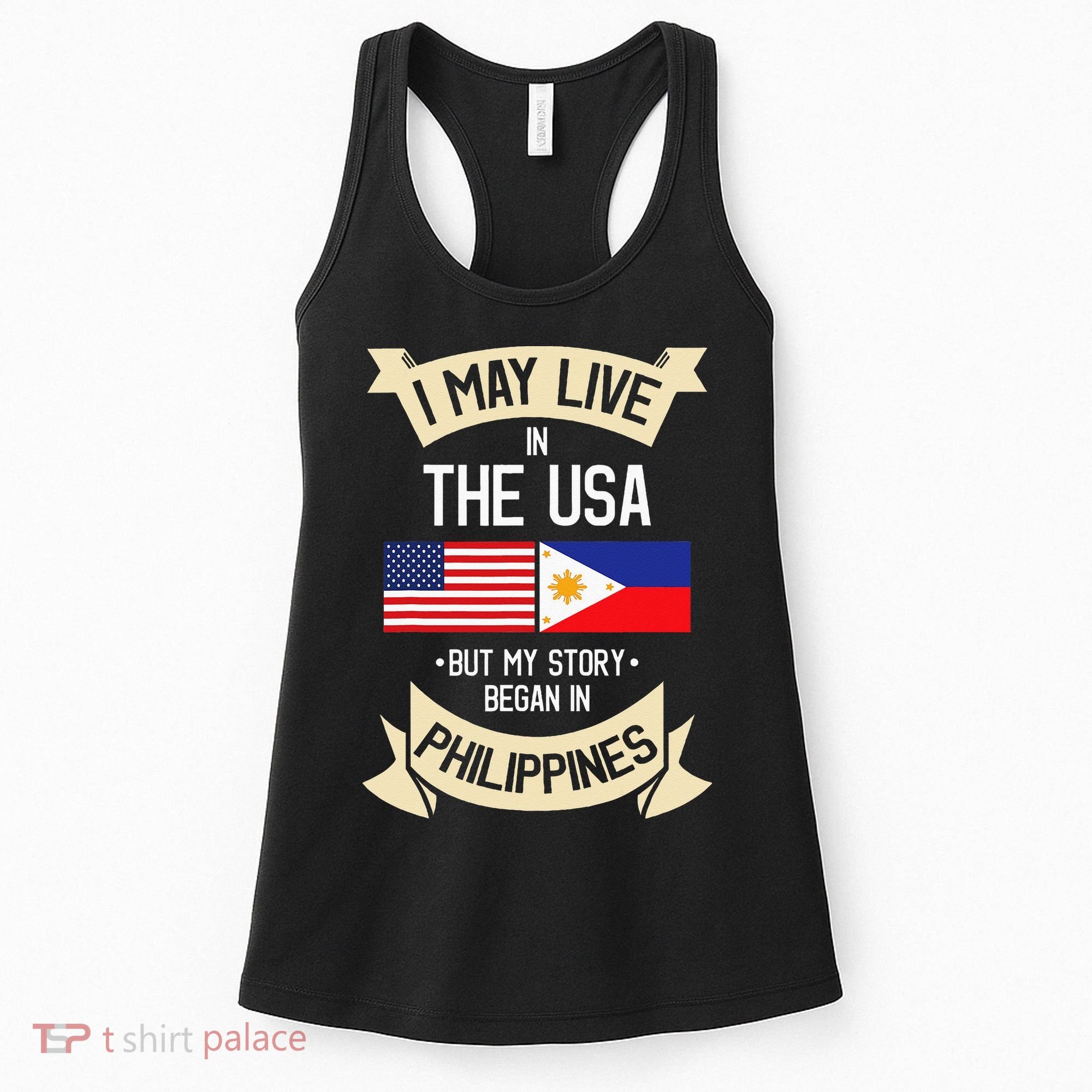 Philippines American Flag USA Filipino Roots Gifts Women's Tank Top