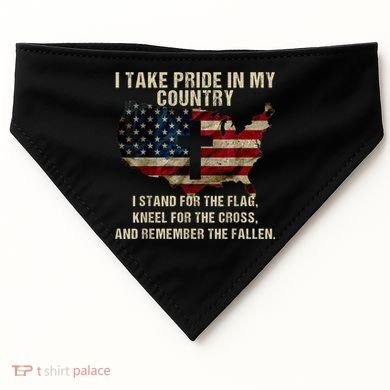 Patriotic American Flag USA-Made Doggie Bandana