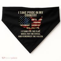 Patriotic American Flag USA-Made Doggie Bandana thumb 0