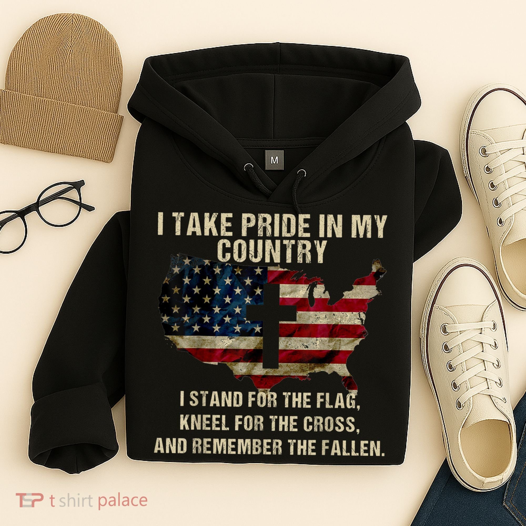 Patriotic American Flag Hoodie