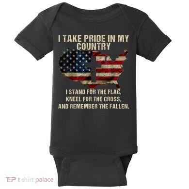 Patriotic American Flag Baby Bodysuit