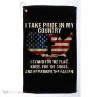 Patriotic American Flag Golf Towel thumb 0