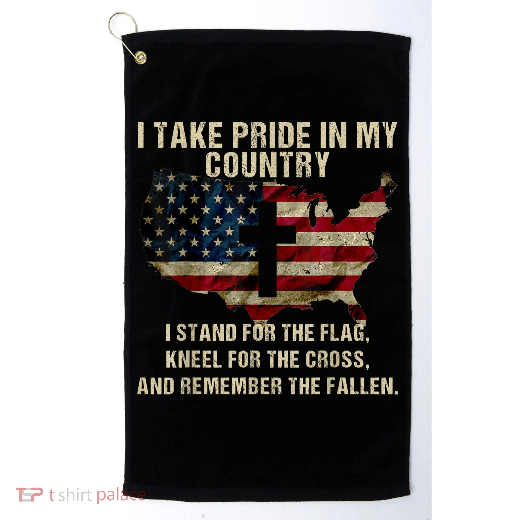 Patriotic American Flag Golf Towel