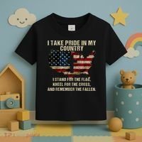 Patriotic American Flag Toddler T-Shirt thumb 3