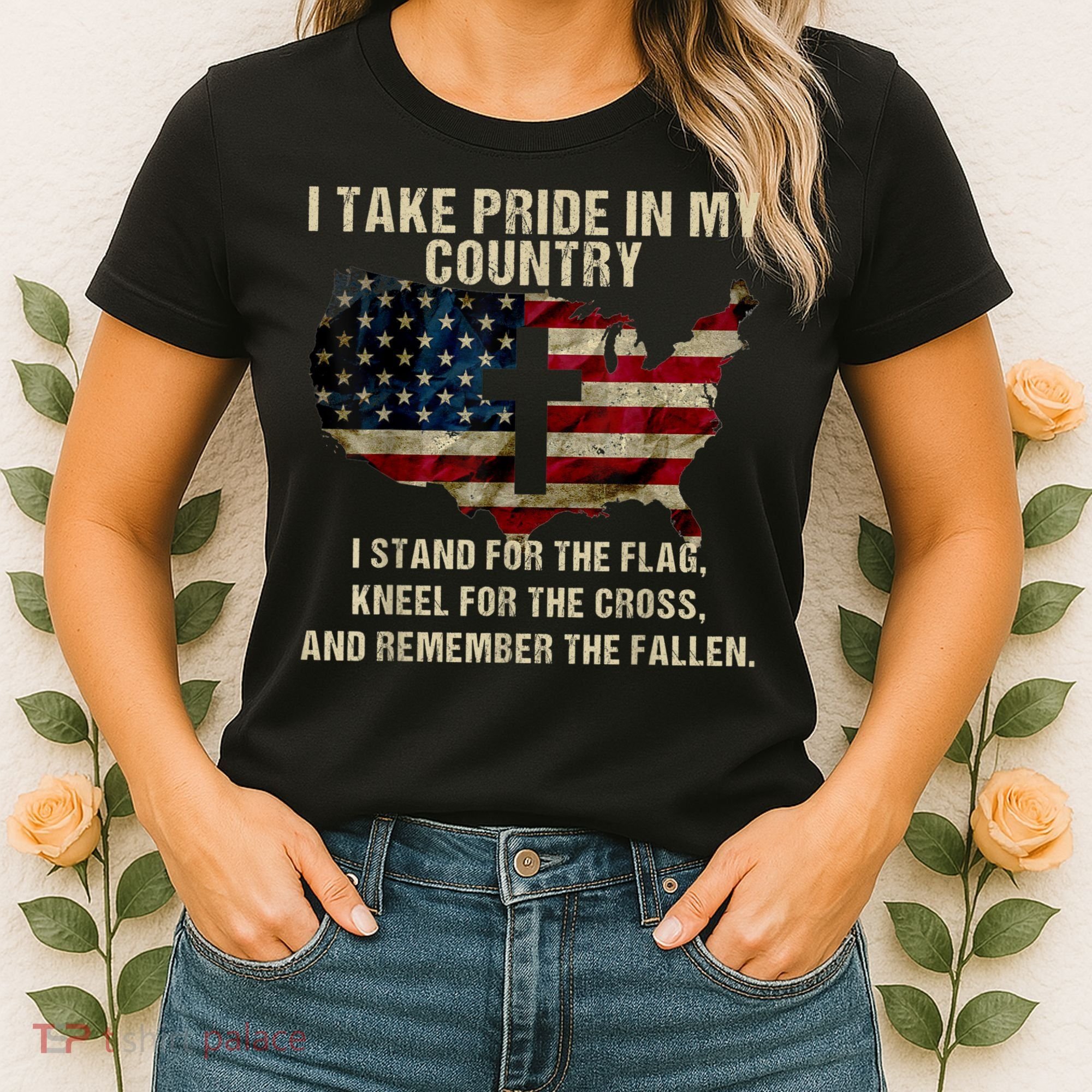 Patriotic American Flag Women's T-Shirt