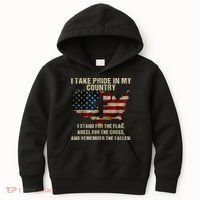 Patriotic American Flag Kids Hoodie thumb 0