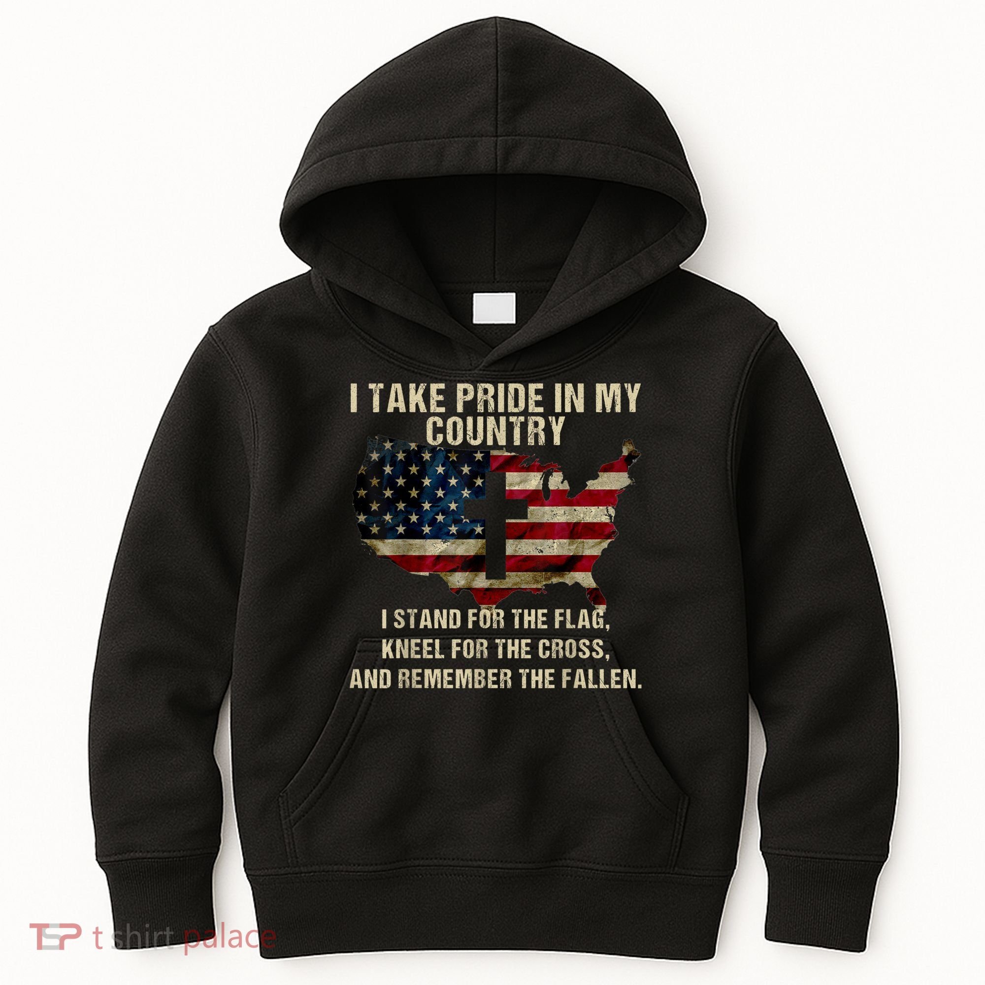 Patriotic American Flag Kids Hoodie