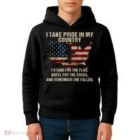 Patriotic American Flag Kids Hoodie thumb 4