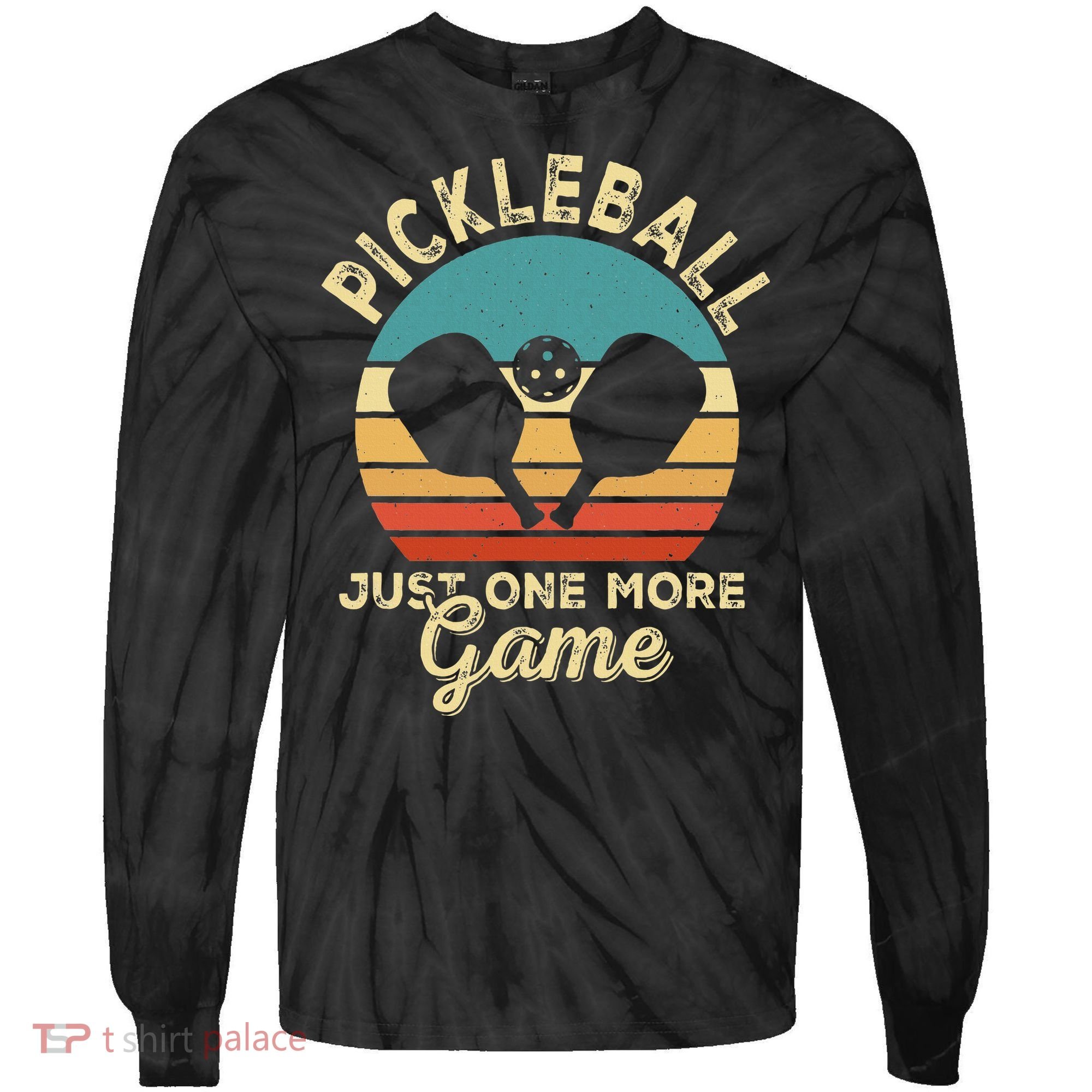 Pickleball Art For Women Paddle Pickleball Player Tie-Dye Long Sleeve Shirt