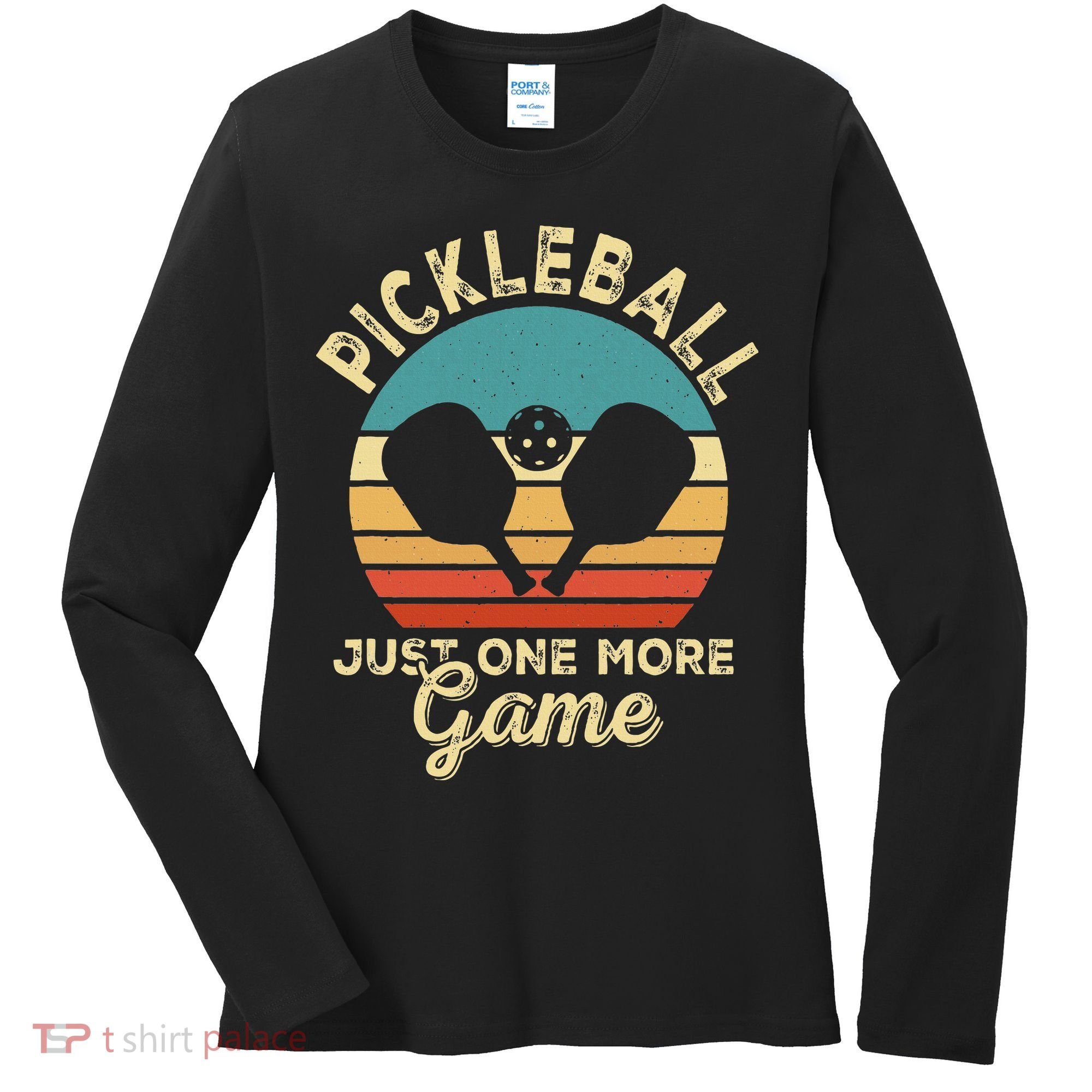 Pickleball Art For Women Paddle Pickleball Player Women's Long Sleeve Shirt