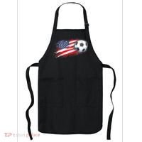 Patriotic American Flag Soccer USA Ball Apron thumb 0