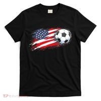 Patriotic American Flag Soccer USA Ball T-Shirt thumb 0