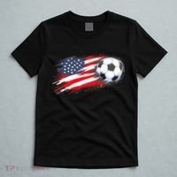 Patriotic American Flag Soccer USA Ball T-Shirt thumb 5
