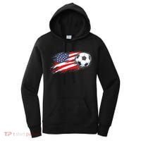 Patriotic American Flag Soccer USA Ball Women's Hoodie thumb 0