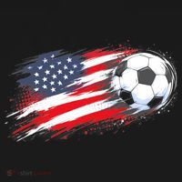 Patriotic American Flag Soccer USA Ball Women's Hoodie thumb 2