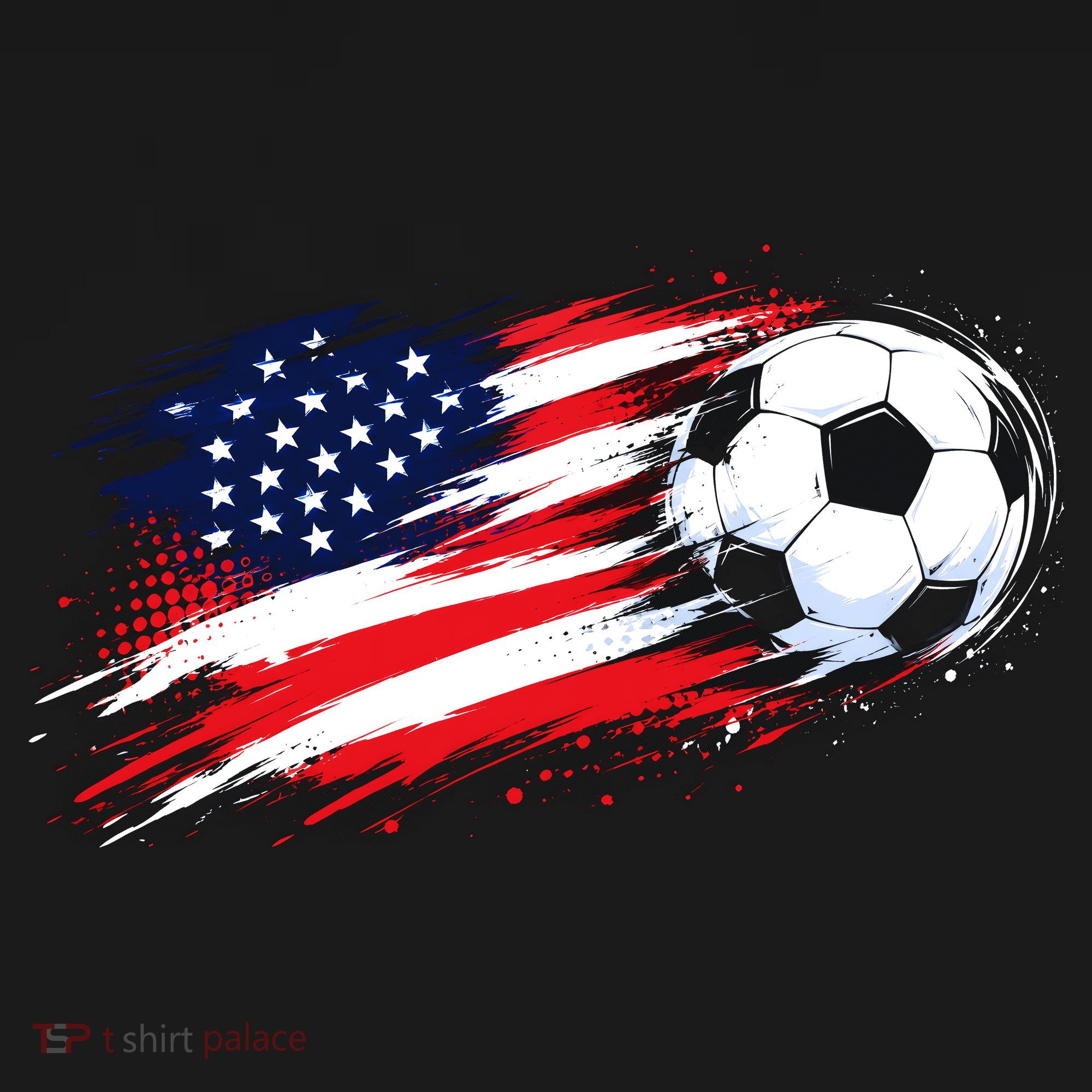 Patriotic American Flag Soccer USA Ball Women's Hoodie