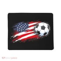 Patriotic American Flag Soccer USA Ball Mousepad thumb 0