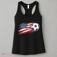 Patriotic American Flag Soccer USA Ball Women's Tank Top thumb 3