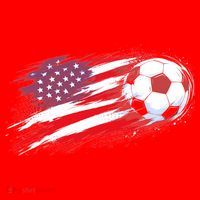 Patriotic American Flag Soccer USA Ball Santa Hat thumb 1