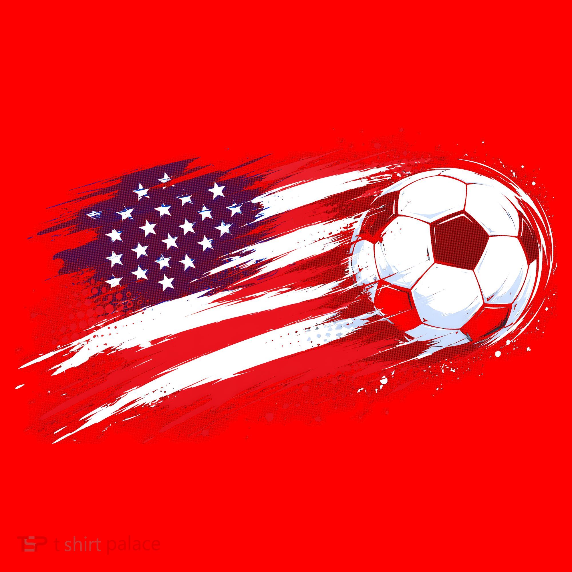 Patriotic American Flag Soccer USA Ball Santa Hat
